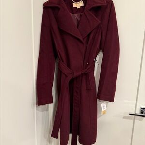 Michael Kors Burgundy Pea Coat